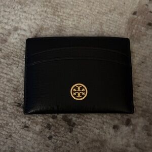 Tory Burch Black Leather Card Holder